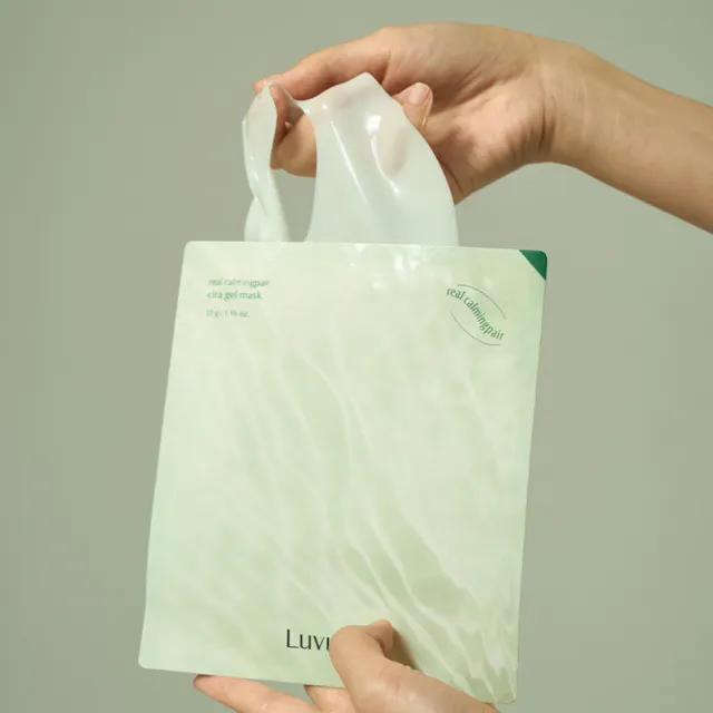 【Luvum】積雪草冰凝膠面膜5片 三入組 透明質酸 保濕 鎮靜 修護 敏感肌 官方直營(面膜 凝膠面膜)