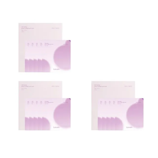 【Luvum】植物膠原冰凝膠面膜5片 三入組 緊緻 提亮 補水 保濕 官方直營(面膜)
