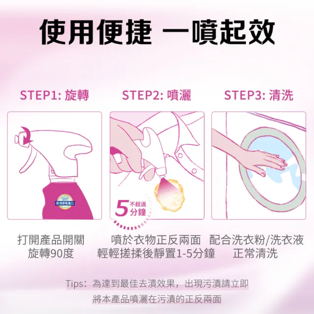 【Vanish 漬無蹤】新一代碧蓮衣物預潔劑500mlx3瓶(衣領精/去漬噴霧/去漬液/衣領去污劑/去漬劑)