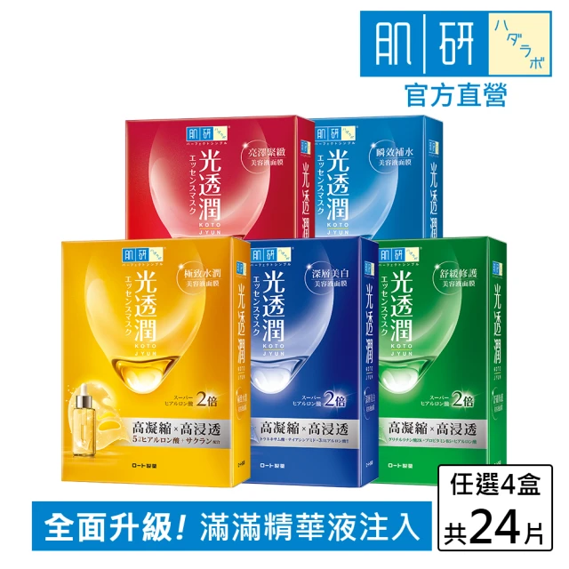 【肌研】官方直營 光透潤面膜 4盒 / 共24片(五款任選)
