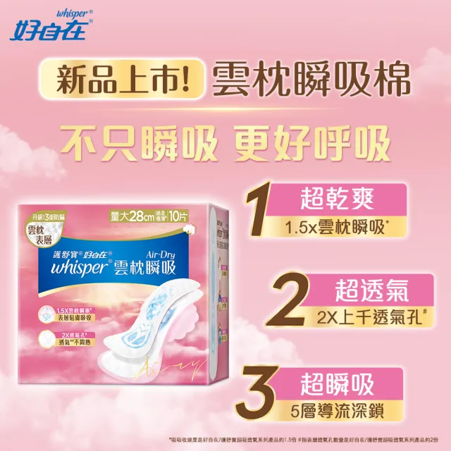 【好自在】嘗鮮體驗組-Air-Dry雲枕瞬吸/草本健康+熊抱安睡褲