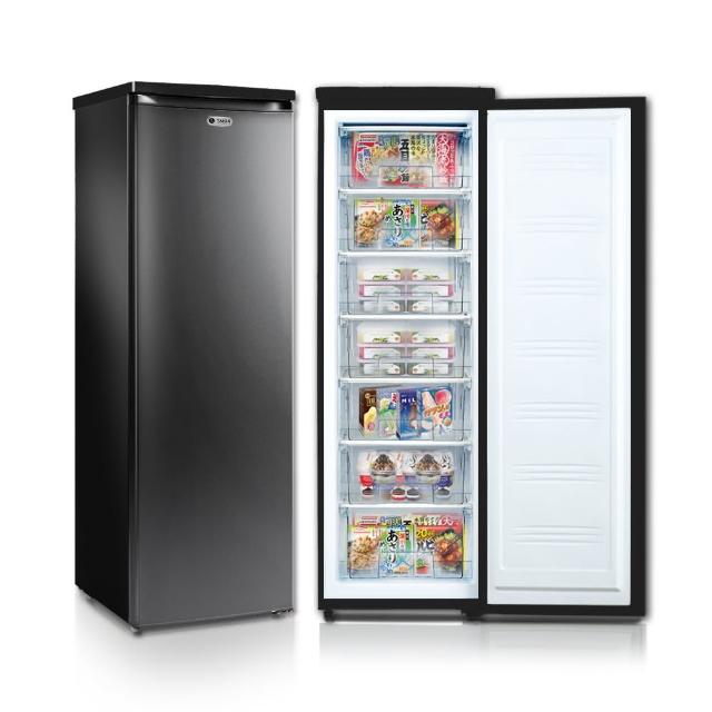 【TAIGA 大河】家電快配★230L低頻極窄身右開7層直立式冷凍櫃(CB1019 黑)