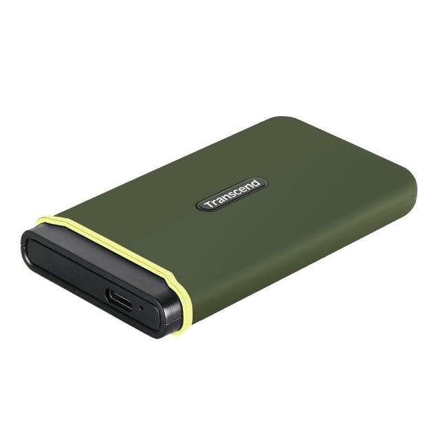 【Transcend 創見】ESD380C 500GB USB3.2/Type C 雙介面外接SSD行動固態硬碟 - 橄欖綠(TS500GESD380C)