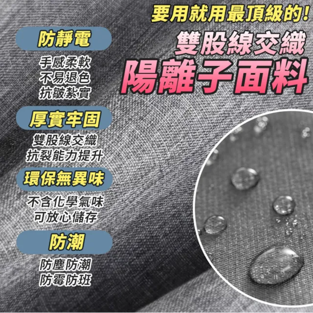 【收納女王】6入-80L厚磅陽離子雙開收納箱(整理箱 摺疊收納箱)