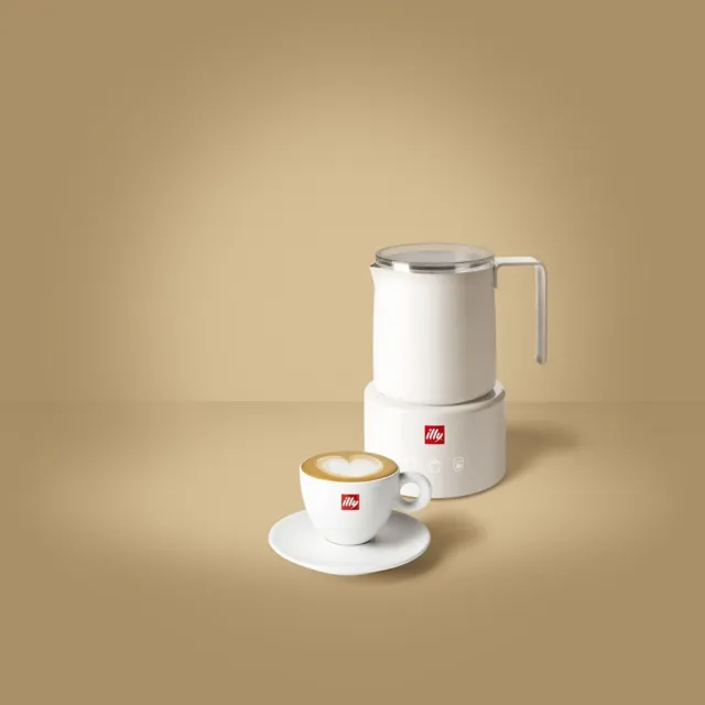 【illy】官方直營 全自動冷熱電動奶泡機 (義大利設計 不鏽鋼奶壺 磁吸 分離式加熱底座)