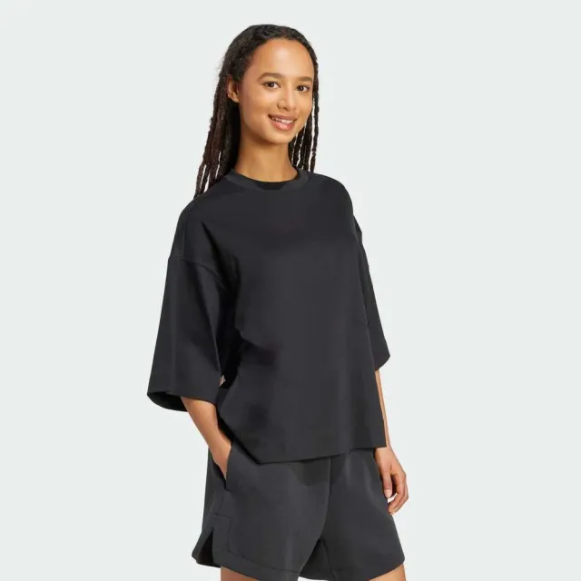 【adidas 愛迪達】愛迪達 W All Szn Sl T 女 T恤 運動上衣 休閒短袖 黑 亞版(JM3800)