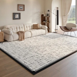 【匠俱】地毯-140×200cm(家用客廳法式小香風地毯 耐臟可擦輕奢高級感沙發地墊)