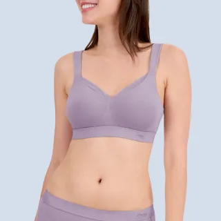 【sloggi】BASIC SPORTY COOL清爽律動薄紗後扣內衣 小圓V款(霧紫)