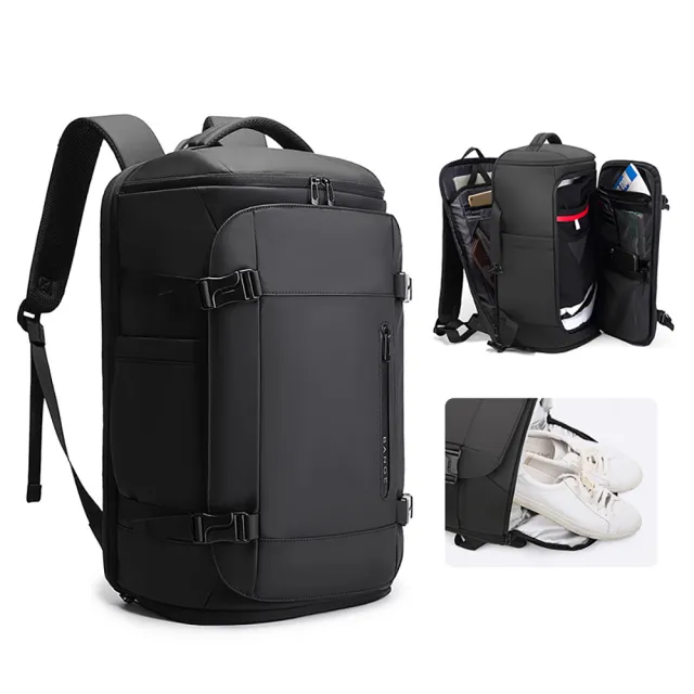 【leaper】雙11 城市通勤系列高機能型多分層15.6吋筆電防水包 大容量雙肩後背包(電腦後背包)