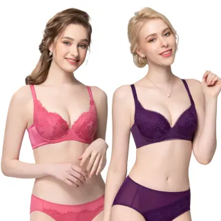 【Swear 思薇爾】2件組花漫系列B-E罩蕾絲包覆女內衣(2色各1)