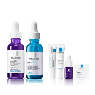 【理膚寶水】全新上市淡斑彈潤雙入組★最強淡斑科技 MELA B3 淡斑淨亮精華+極效B5彈潤超修復精華 30ml_C