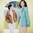 【初色】通勤休閒寬鬆短版長袖連帽風衣外套女外套-8款任選-15169(M-2XL可選)