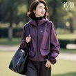 【初色】通勤休閒寬鬆短版長袖連帽風衣外套女外套-8款任選-15169(M-2XL可選)