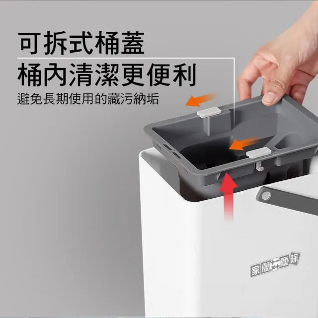 【家簡塵除】雙淨拖洗脫乾膠棉拖把組(1拖1桶1替換頭)