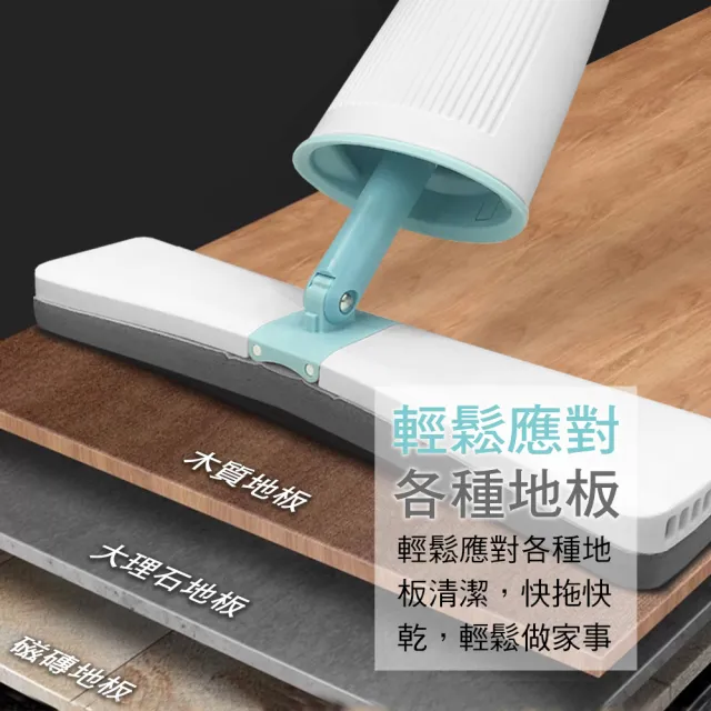 【家簡塵除】擠水時尚拖把(市面上唯一45度貼合地面)