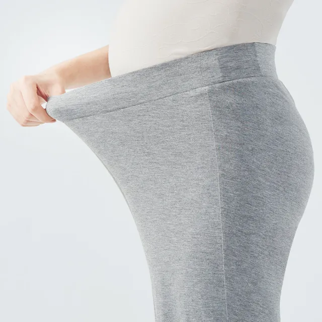 【Gennies 奇妮】休閒親膚居家睡褲-灰/粉(孕婦褲 月子服 居家褲 寬版 低腰)