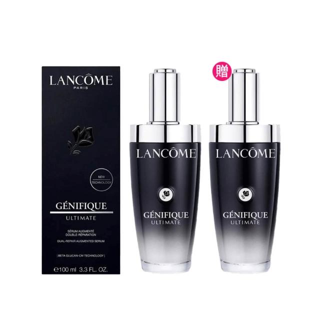 【LANCOME 蘭蔻】買1送1 加大版 超極限肌因賦活露 100ml(新小黑瓶/國際航空版)