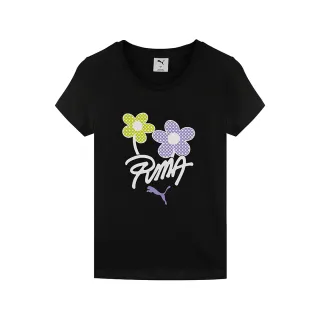 【PUMA官方旗艦】BT系列Logo花朵跳豹短袖T恤 女性 69392901