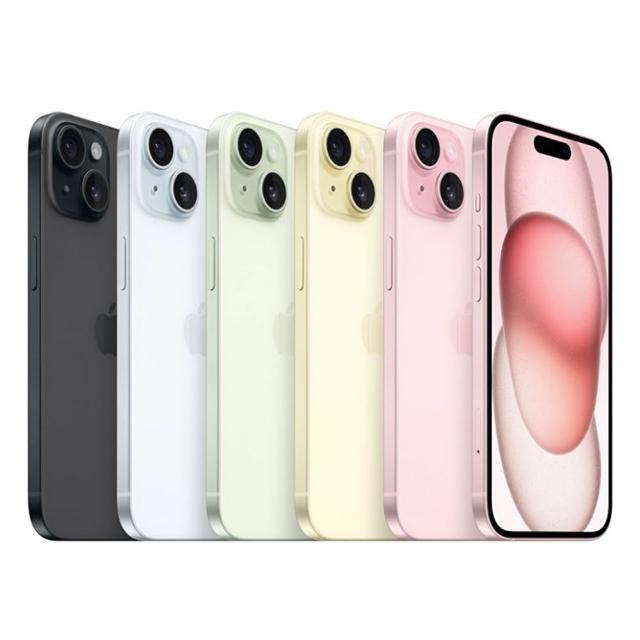 Apple iPhone 15 6.1吋 128GB 5G智慧型手機 A16晶片 4800萬畫素雙鏡頭 - 黑色藍色綠色黃色粉紅選擇