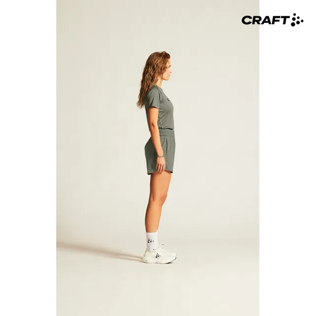 【CRAFT】女款 CORE ESSENCE LOGO TEE W 運動短袖上衣 綠色(1911785-647000)