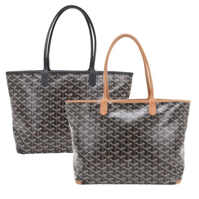 【GOYARD 高雅德】Artois PM 拉鍊款 高雅得防水圖騰帆布肩背托特包-2色可選『entrupy安心購』