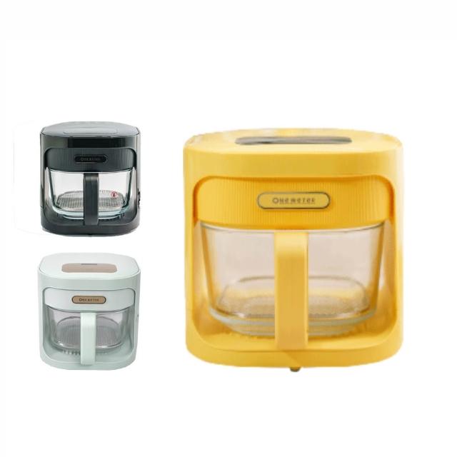 【one-meter】★六日特賣福利品★4.5L玻璃3D氣旋無油空氣炸鍋(科技黑/經典白/薄荷綠/馥瑰紅/蜂蜜黃)