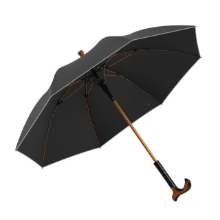 【PUSH!】戶外休閒用品 可分離式長柄雨傘 自動晴雨傘 登山老人直杆拐杖傘(雨傘 枴杖傘 I112)