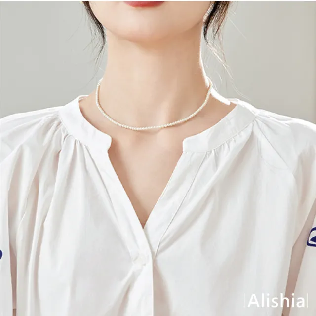 【Alishia】時尚典雅純棉繡花燈籠袖寬鬆上衣 M-XL(白色)