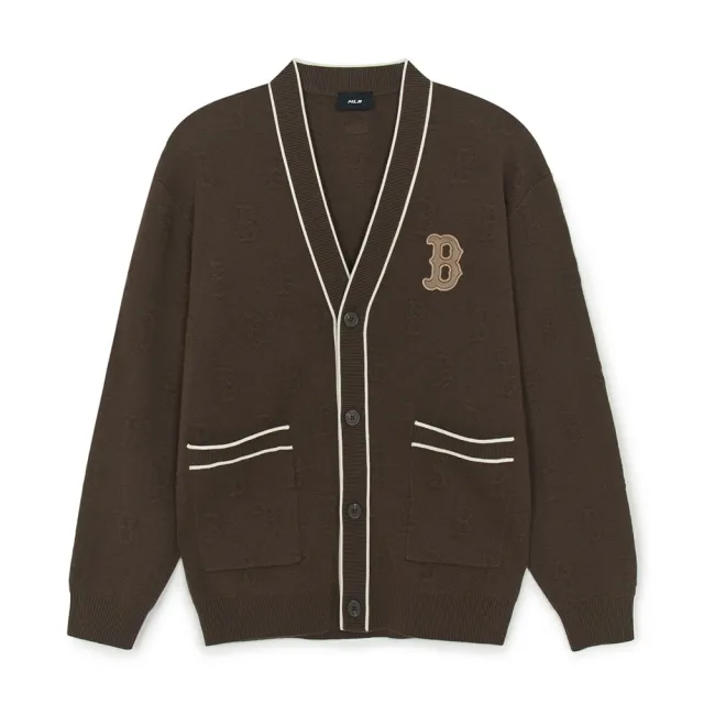 【MLB】針織衫 Monogram系列 波士頓紅襪隊(3AKCM0254-43BRS)