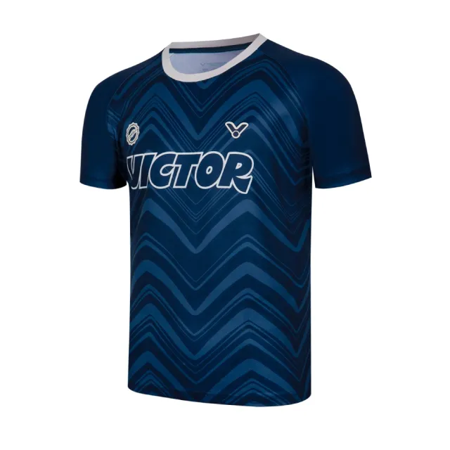 【VICTOR 勝利體育】安東森專屬系列 針織T-Shirt 中性款(T-2501AA/T-2502AA B海洋藍 兩款)