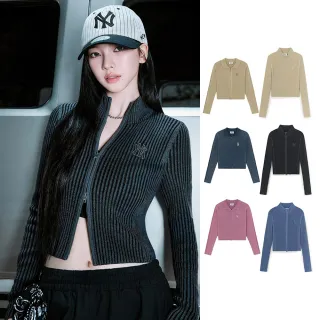 【MLB】女版長袖復古水洗針織衫 KARINA同款 紐約洋基隊(3FKCB0354.3FKCB05542多款任選)
