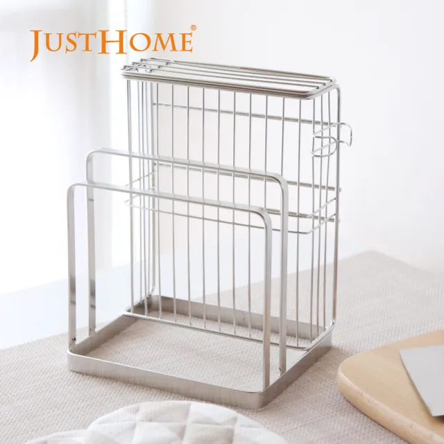 【Just Home】優質304不鏽鋼刀具砧板架(台灣製 刀具架 刀具收納  廚房收納)