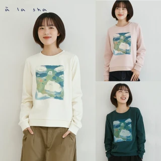 【a la sha】雲朵飄飄家族印花棉T