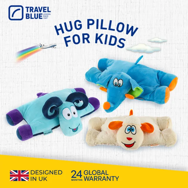 【Travel Blue 藍旅】全系列 兒童頸枕 兒童抱枕 兒童U型枕(頸枕 U型枕 飛機枕 玩偶)