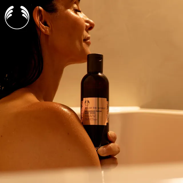 【THE BODY SHOP 美體小舖】保加利亞SPA牡丹靜心沐浴膠-250ML(沐浴乳/香氛沐浴)