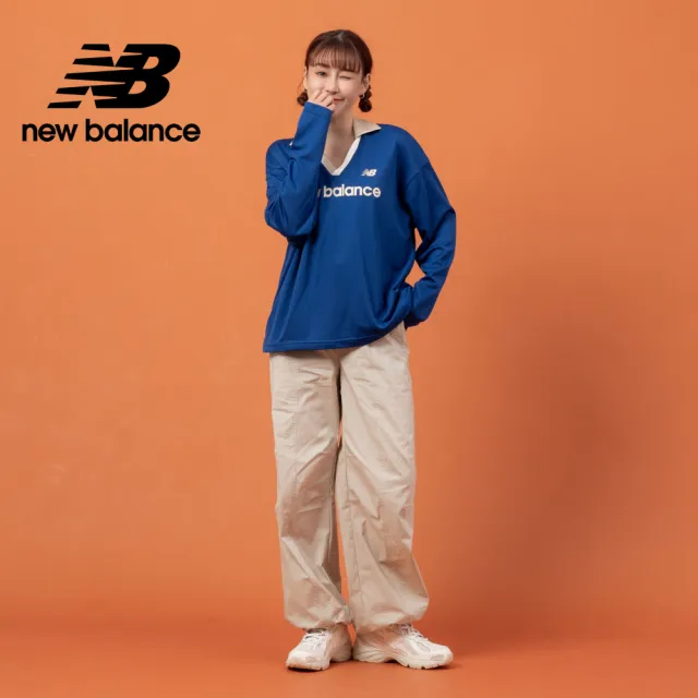 【NEW BALANCE】NB V領長袖球衣_女性_藍/米白_WT53530GAB_WT53530SST(美版 版型偏大)