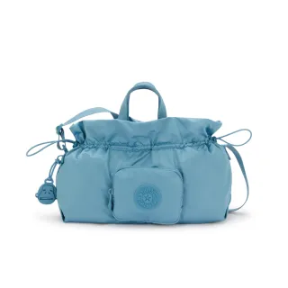 【KIPLING官方旗艦館】『拉拉包』湖水藍輕盈束口手提側背包-ELZA