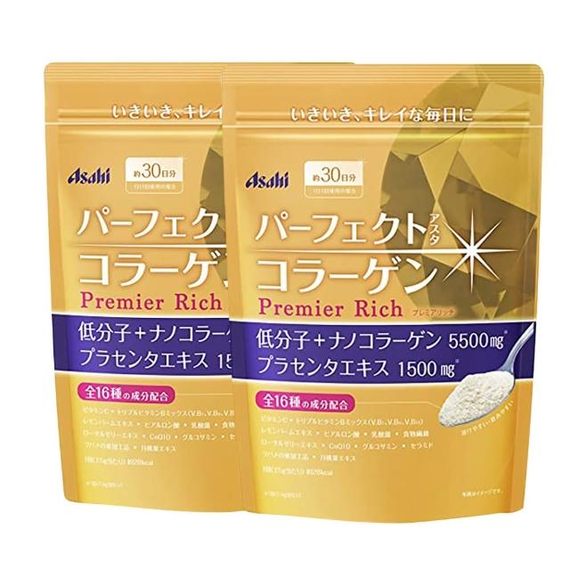 【ASAHI 朝日】神經醯胺膠原蛋白+玻尿酸Q10粉 黃金尊爵 買一送一(2228g/包*2)