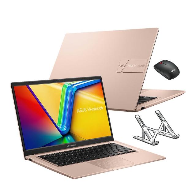 【ASUS】筆電支架/滑鼠組★ 14吋十核心輕薄16G筆電(VivoBook X1404VA/十核心/16G/512G/W11)