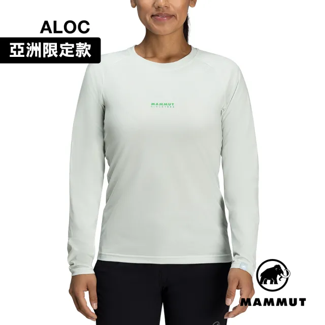 【Mammut 長毛象】QD Logo Print LS T-Shirt AF W 快乾LOGO長袖T恤 鼠尾草銀綠PRT1 女款 #1016-01040