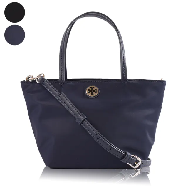 【TORY BURCH】金屬標尼龍手提/斜背二用水餃包-迷你款(新款任選)