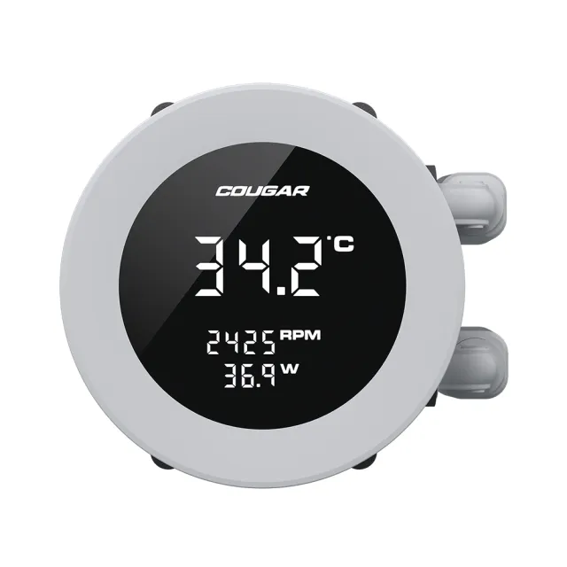 【COUGAR 美洲獅】POSEIDON VISTEK ARGB 一體式水冷(白色/360水冷)