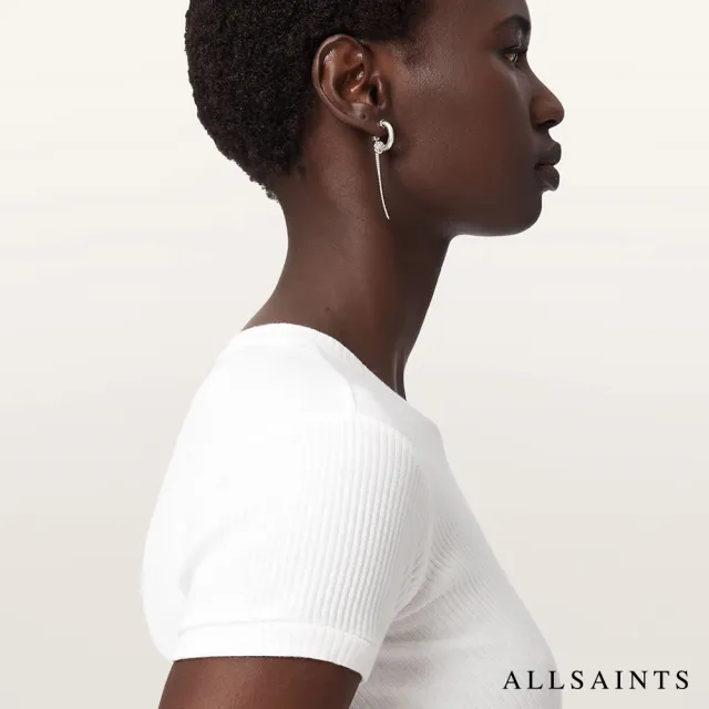 【ALLSAINTS】GIA 羅紋短袖T恤-白 W026JD(修身版型)