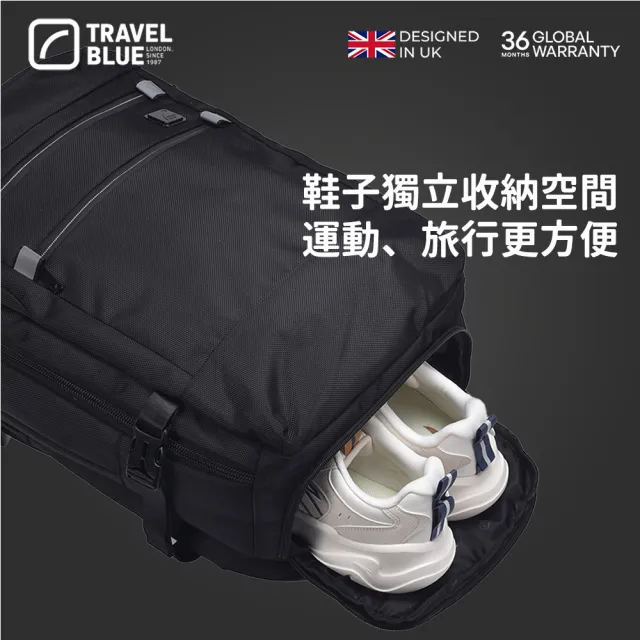 【Travel Blue 藍旅】防潑水旅行後背包 (大容量 登機包 輕旅行 旅行背包 後背包 登機包)