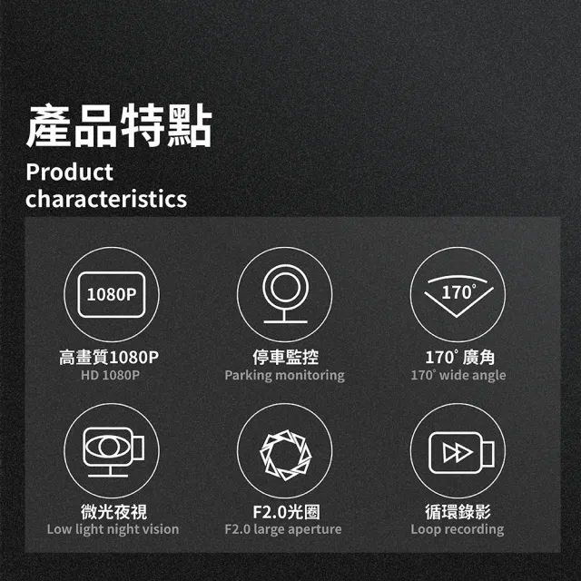 【JINPEI 錦沛】1080P Full HD 4吋按鍵式 前後雙錄 行車記錄器 (贈64GB)