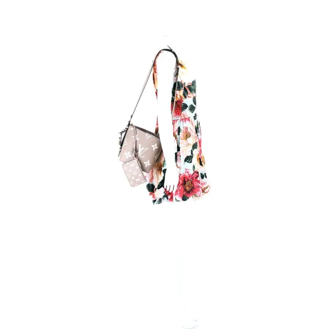 【Louis Vuitton 路易威登】M13045 All In BB 斑鳩灰押花粒面牛皮鎖頭吊飾多揹法水桶包(水桶包)