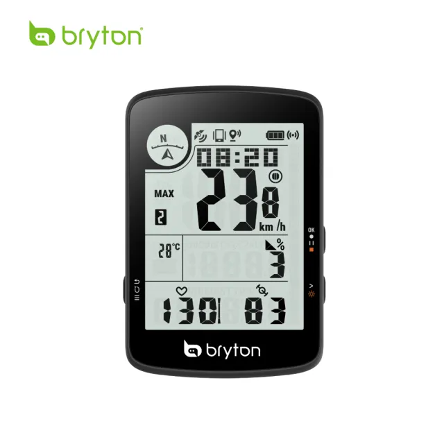 【BRYTON官方直營】Bryton Rider 17E GPS自行車訓練記錄器(GPS大螢幕入門車錶)