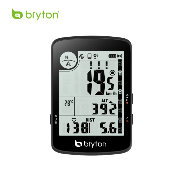 【BRYTON官方直營】Bryton Rider 17E GPS自行車訓練記錄器(GPS大螢幕入門車錶)