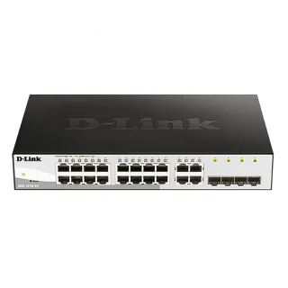 【D-Link】DGS-1210-20 20埠 20port Giga L2智慧型網管交換器/Gigabit/RJ45/SFP光纖/19吋機架/台灣製造