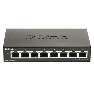 【D-Link】DGS-1100-08V2 8埠 8port 1000M Giga超高速乙太網路桌上型壁掛L2簡易智慧型網管交換器 /金屬外殼